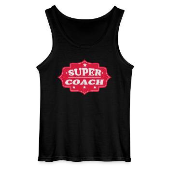Super coach 111 - Débardeur Gildan Homme - noir - Devant - AI Model Male 185 dark (185cm)
