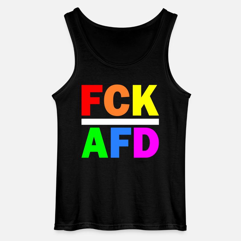 Fck afd - Gildan Männer Tank Top - Schwarz