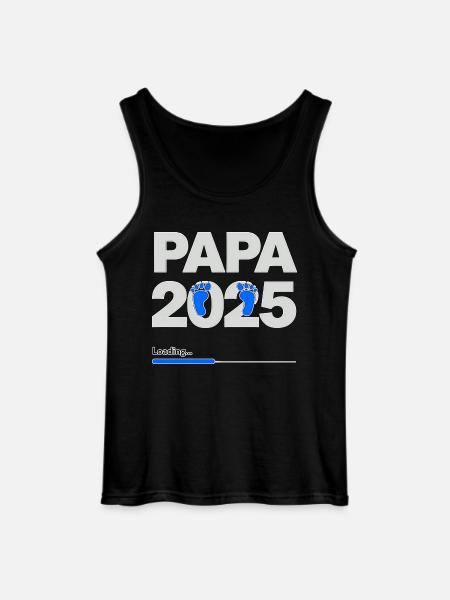 Dad 2025 Loading Fathers Gift - Gildan Men’s Tank Top - black