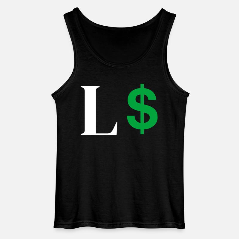Buchstabe l Dollar - Gildan Männer Tank Top - Schwarz