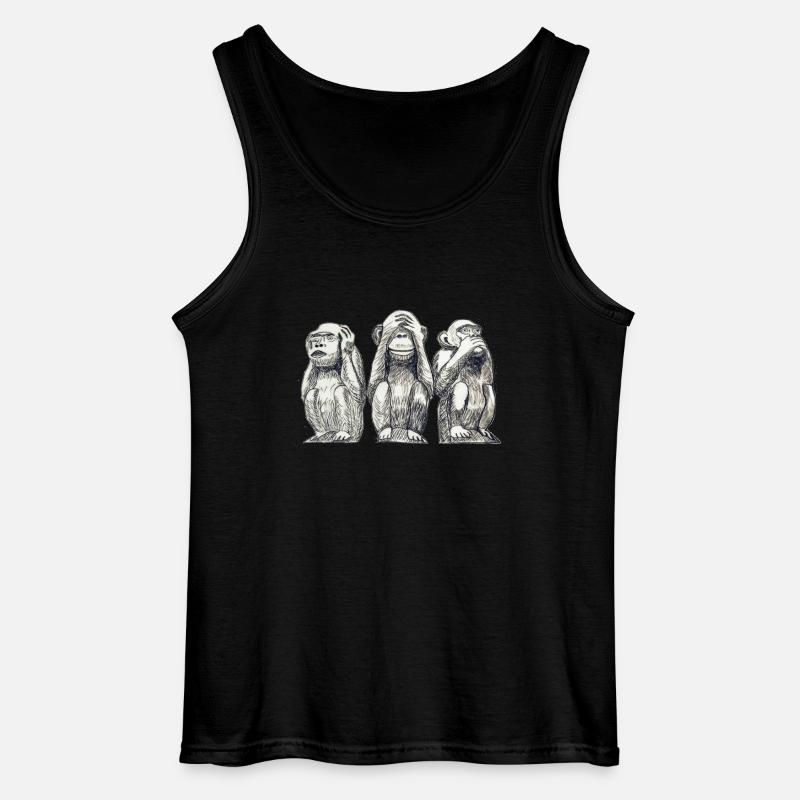Affe - Gildan Männer Tank Top - Schwarz