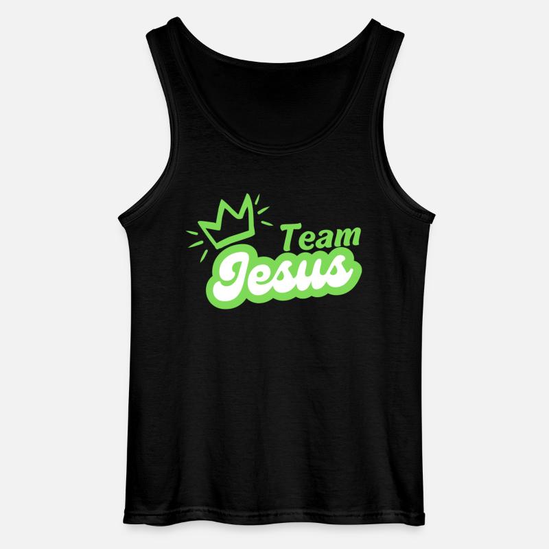 Team Jesus mit Krone - Gildan Männer Tank Top - Schwarz