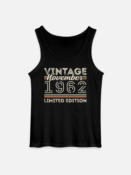Born November 1962 Birthday November 1962 - Gildan Men’s Tank Top - black