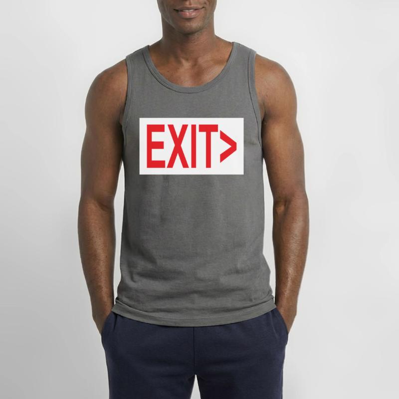 Exit / Exit / Emergency Exit Gildan Men’s Tank Top
