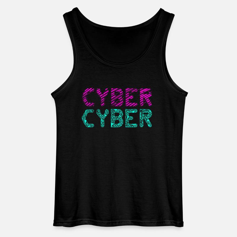 cyber cyber - Gildan Männer Tank Top - Schwarz