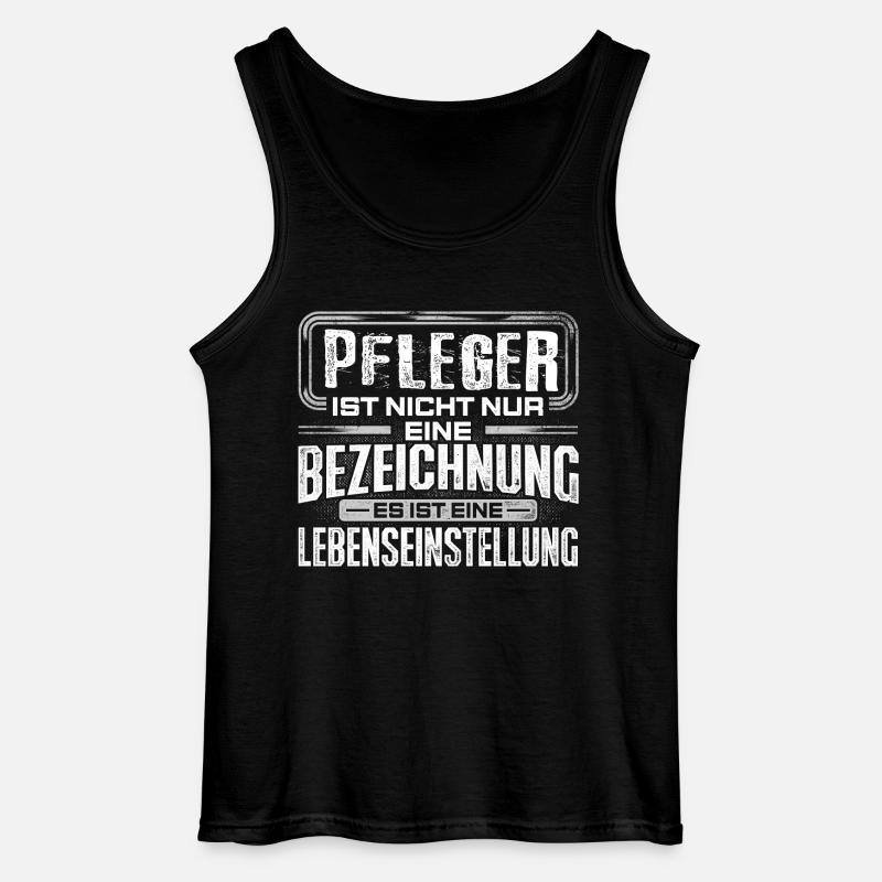 PFLEGER - Leben - Gildan Männer Tank Top - Schwarz