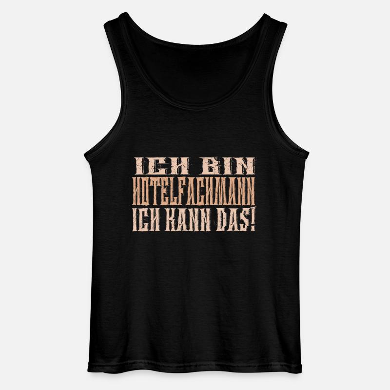 Ich bin Hotelfachmann - Gildan Männer Tank Top - Schwarz