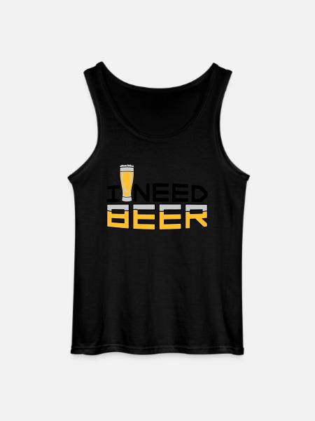 I Need Beer - Gildan Men’s Tank Top - black