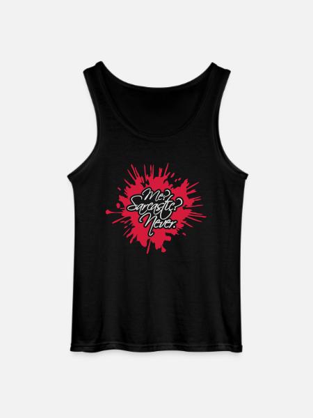 me sarcastic never quote - Gildan Men’s Tank Top - black