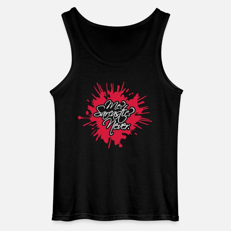 me sarcastic never Zitat - Gildan Männer Tank Top - Schwarz