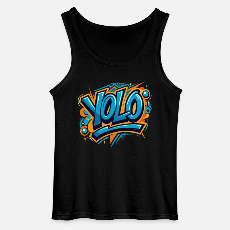 YOLO (Du lebst nur einmal) - Gildan Männer Tank Top - Schwarz