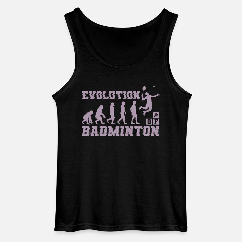 Badminton Evolution Silhouette - Gildan Men’s Tank Top - black