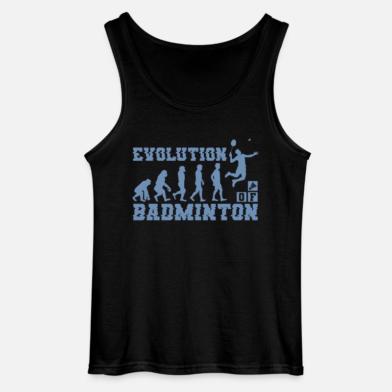 Badminton Evolution Silhouette - Gildan Männer Tank Top - Schwarz