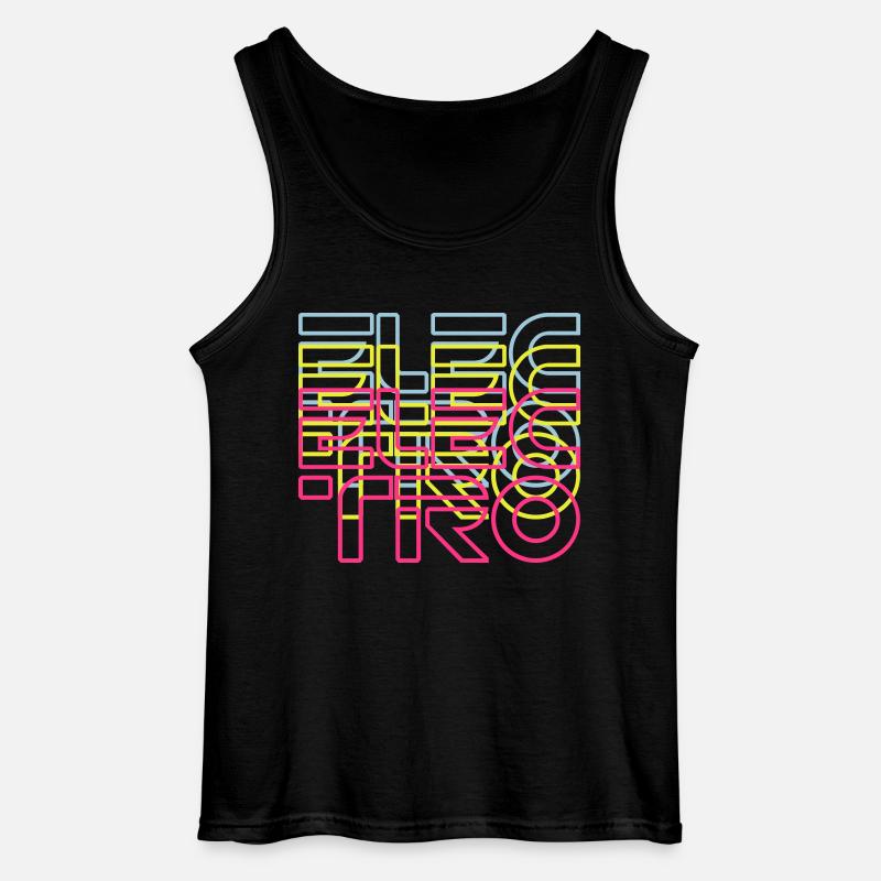 Electro typo - Gildan Männer Tank Top - Schwarz