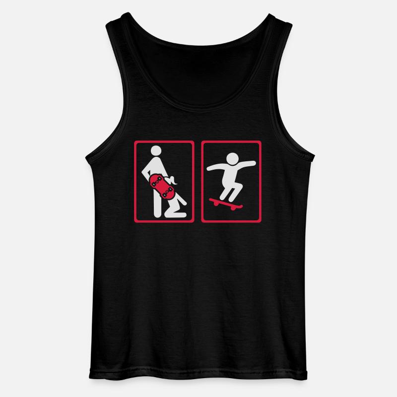 Skateboard - Gildan Männer Tank Top - Schwarz