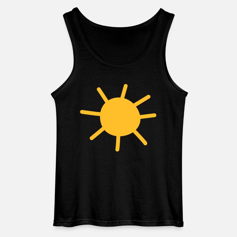 Sonne - Gildan Männer Tank Top - Schwarz