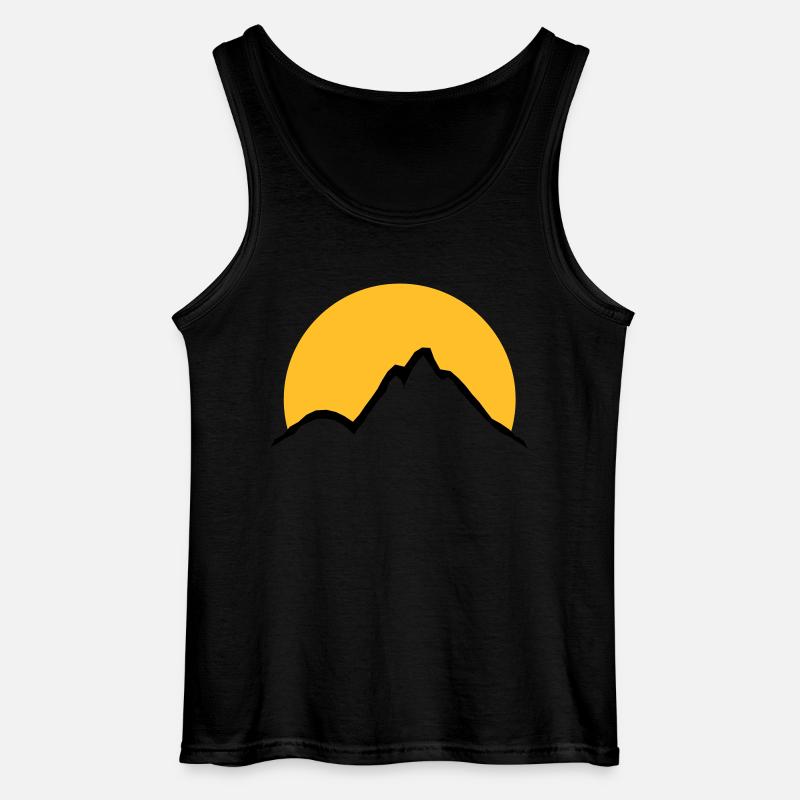 Beautiful mountains Sun - Gildan Men’s Tank Top - black