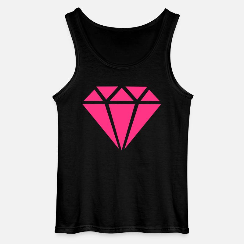 Diamant - Gildan Männer Tank Top - Schwarz