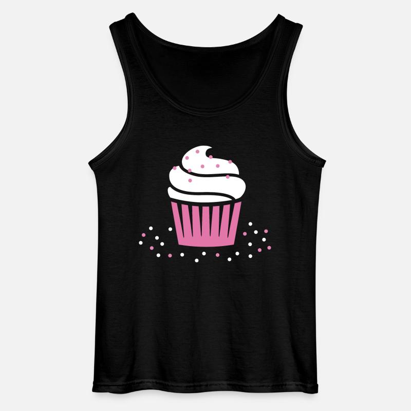 Rosa Cupcake - Gildan Männer Tank Top - Schwarz