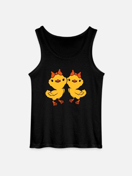 2 Chicks Team Friends - Gildan Men’s Tank Top - black