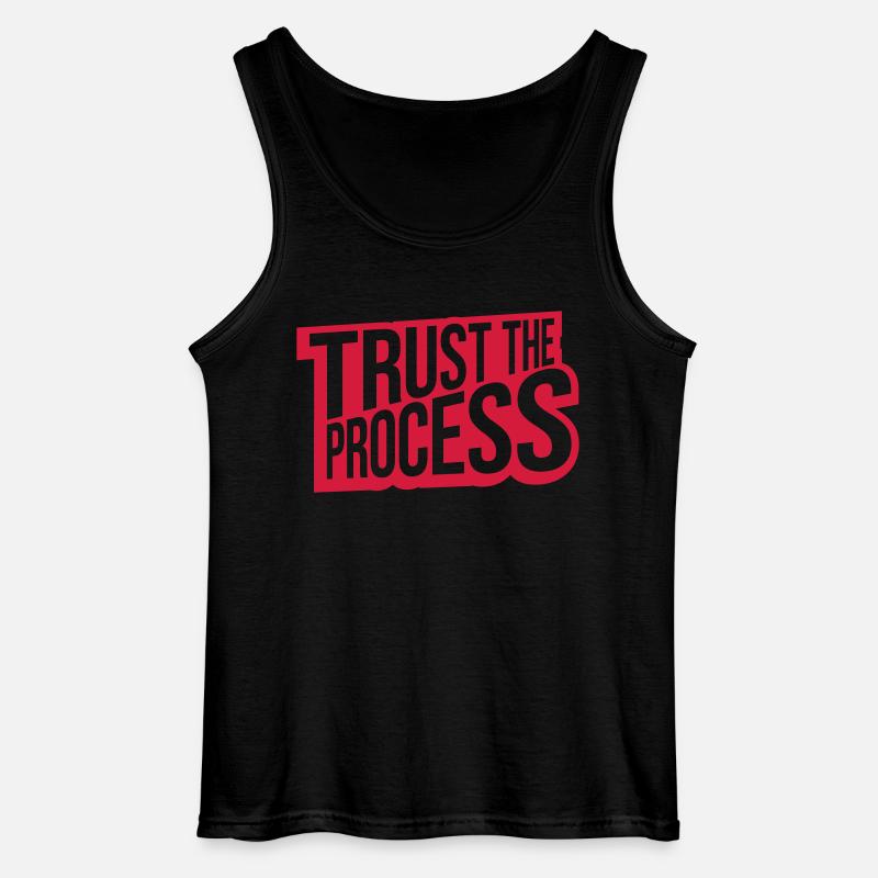 trust the process Zitat - Gildan Männer Tank Top - Schwarz