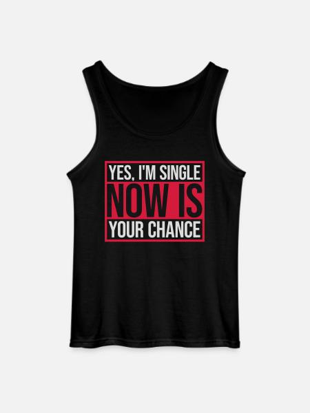 single now your chance - Gildan Männer Tank Top - Schwarz