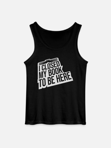 I closed my book - Gildan Männer Tank Top - Schwarz