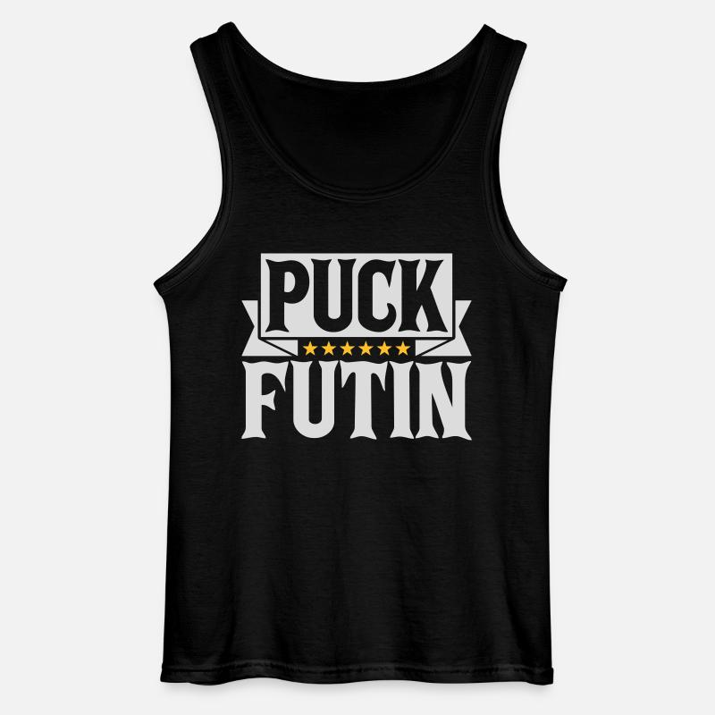 puck futin Logo Design - Gildan Männer Tank Top - Schwarz