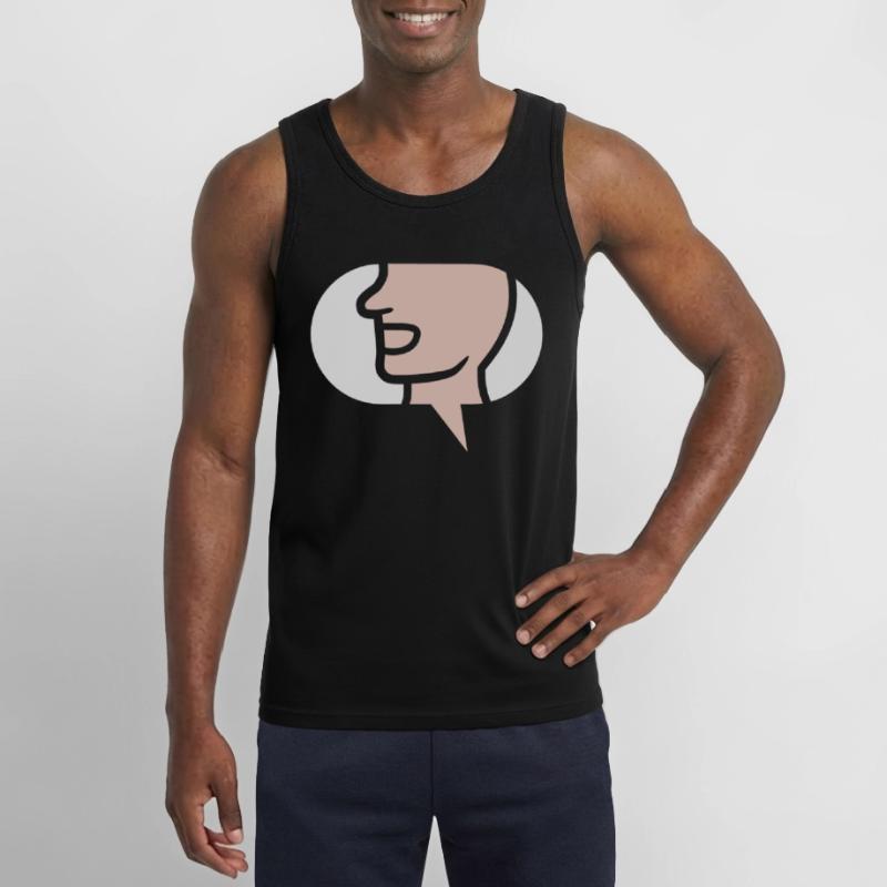 Chat Simple Symbole Bulle Débardeur Gildan Homme