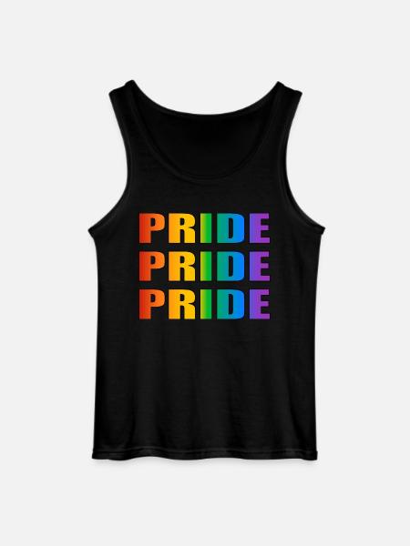 Pride Pride Pride LGBTQ gay pride regnbue - Gildan tanktop til mænd - sort