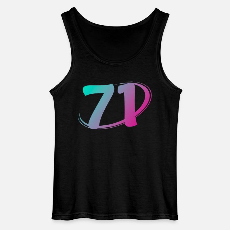 Nummer 71 mehrfarbig - Gildan Männer Tank Top - Schwarz