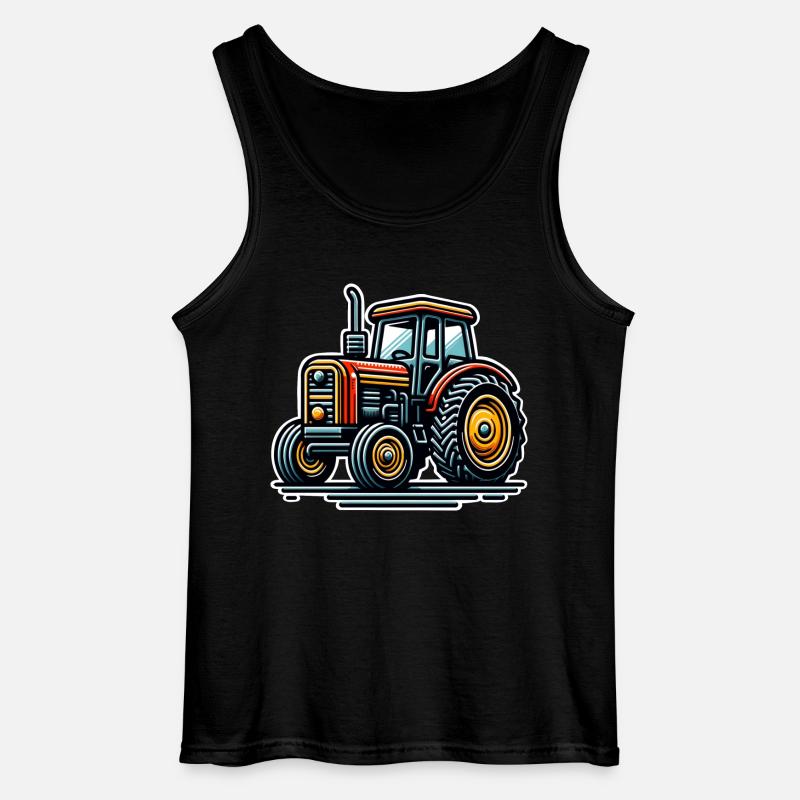 Traktor - Gildan Männer Tank Top - Schwarz