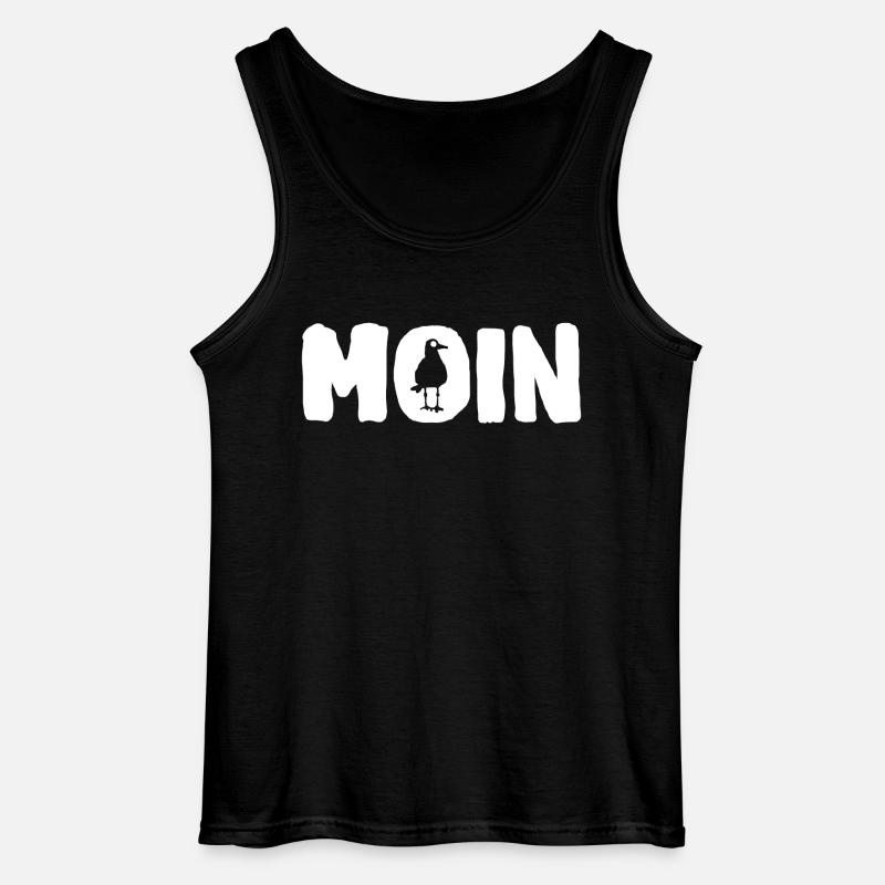 Moin mit Möwe - Gildan Männer Tank Top - Schwarz