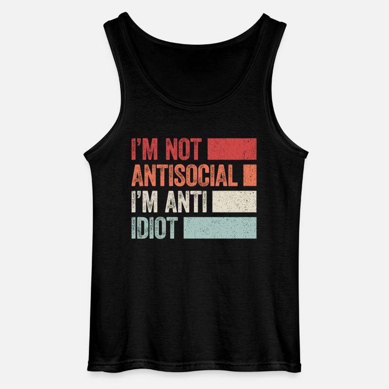 Sarkastisch introvertiert - Gildan Männer Tank Top - Schwarz