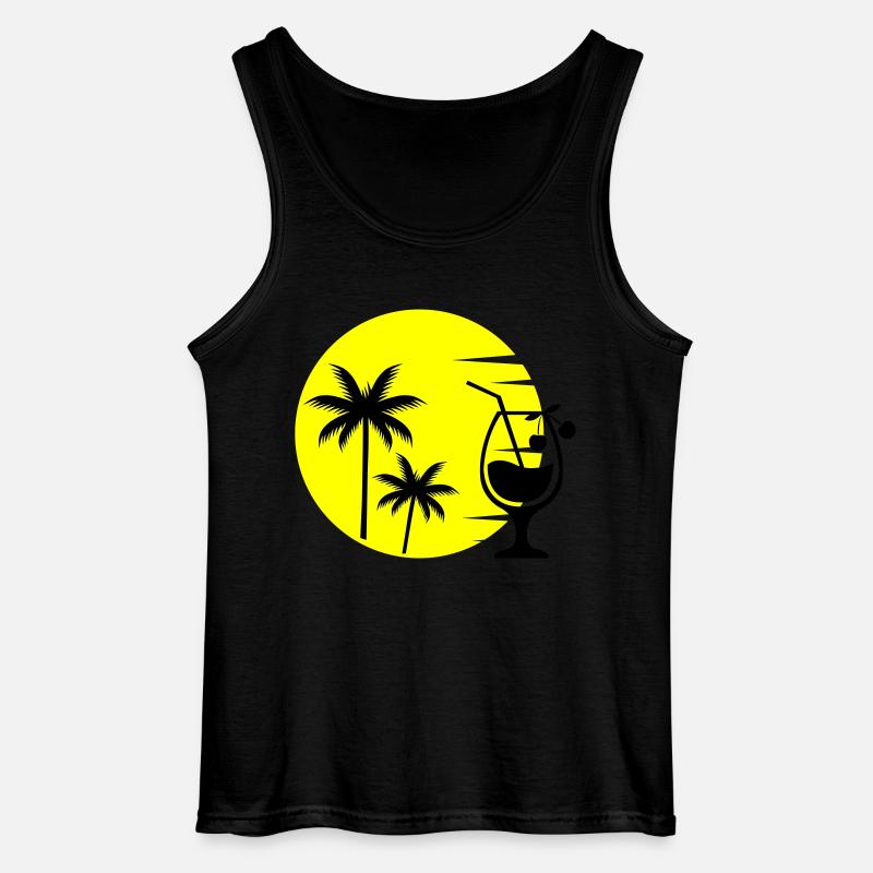 cocktail sunset - Gildan Männer Tank Top - Schwarz
