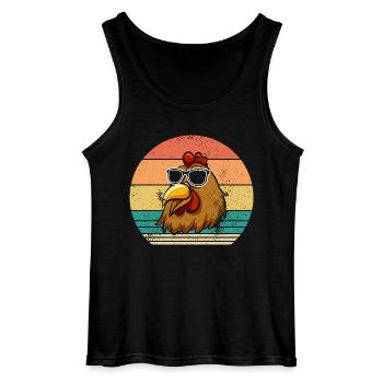 Chickens Hen - Gildan Men’s Tank Top - black - Front - AI Model Male 185 dark (185cm)