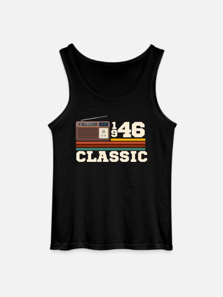 Anniversary 1946 retro classic - Gildan Men’s Tank Top - black