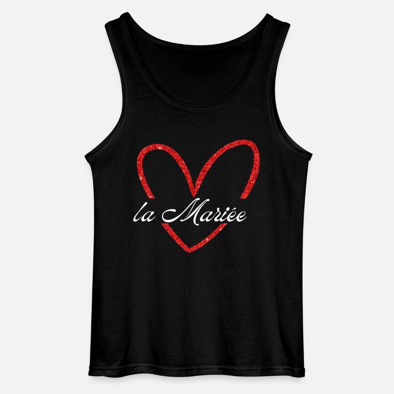 Die Glitzerbraut mit rotem Herz - Gildan Männer Tank Top - Schwarz
