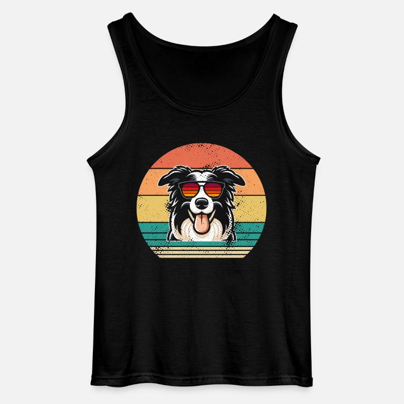Border Collie - Gildan Men’s Tank Top - black