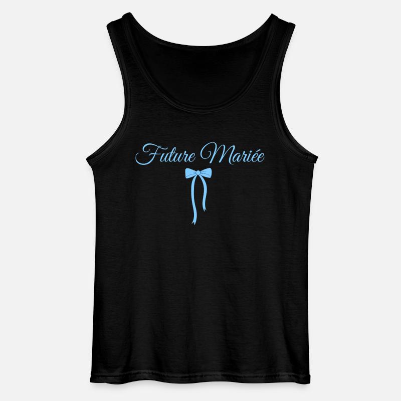 Bride-to-be Blue Bow - Gildan Men’s Tank Top - black