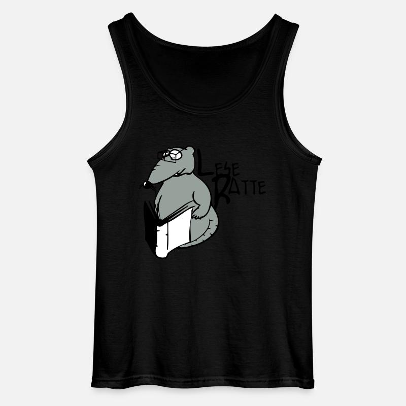 leseratte - Gildan Männer Tank Top - Schwarz