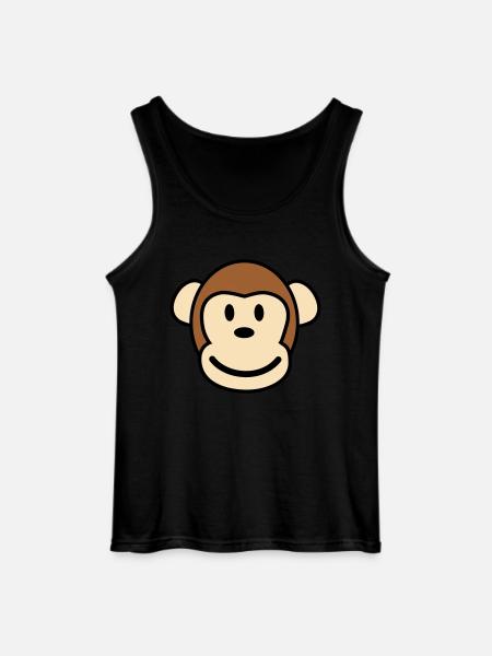 Happy Monkey Glücklicher Affe - Débardeur Gildan Homme - noir