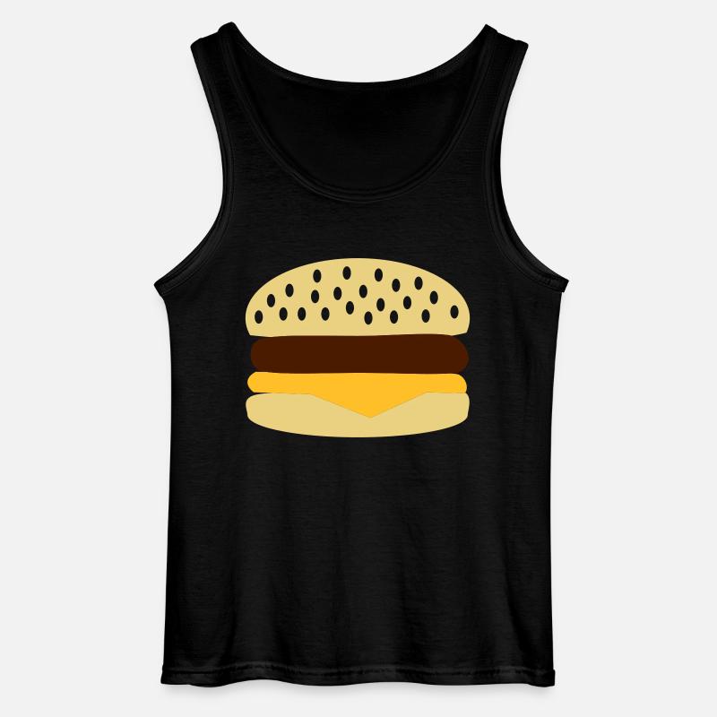 Burger - Hamburger - Gildan Männer Tank Top - Schwarz