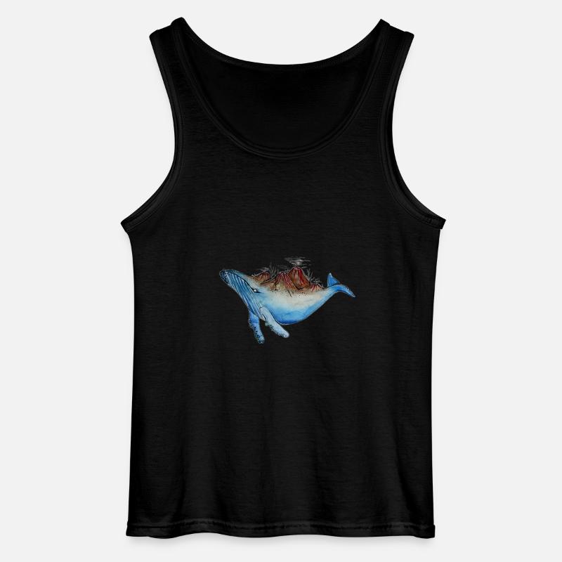 Wal-Vulkan - Gildan Männer Tank Top - Schwarz