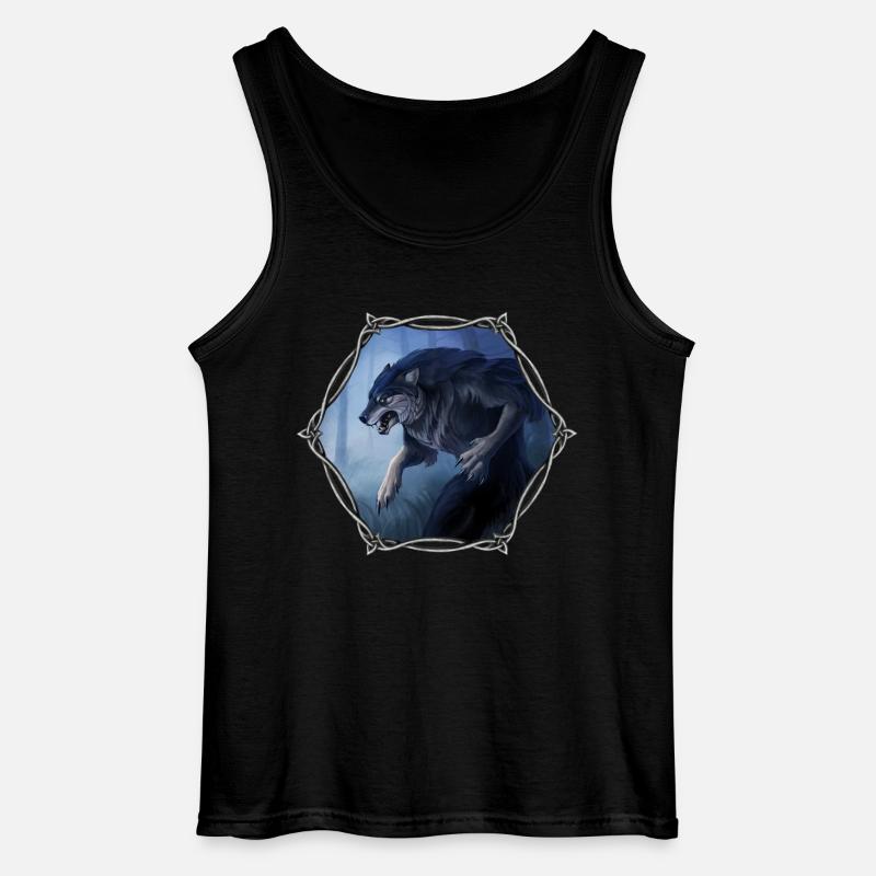 Werwolf - Gildan Männer Tank Top - Schwarz