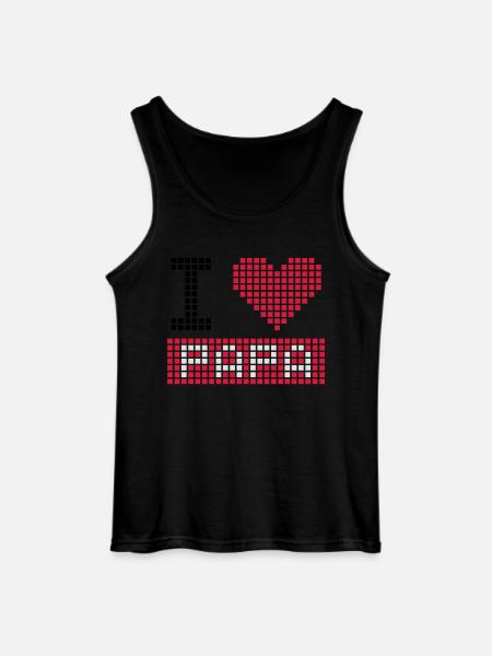 i love papa - Gildan Männer Tank Top - Schwarz