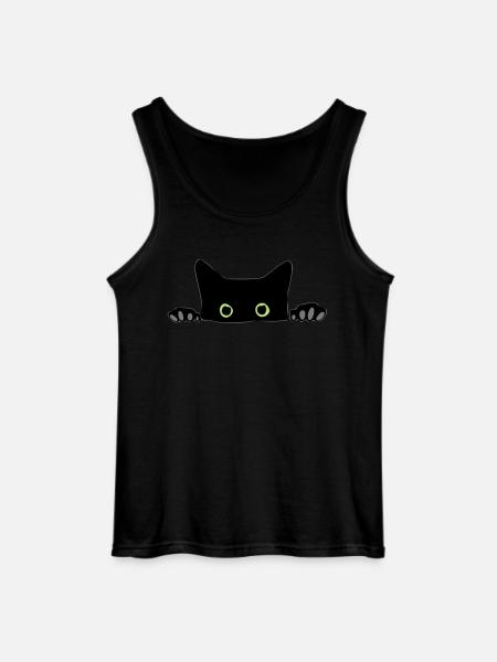 cat - Gildan Men’s Tank Top - black