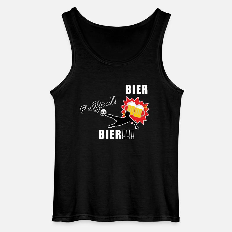 Bier! Fußball! Bier!!! - Gildan Männer Tank Top - Schwarz