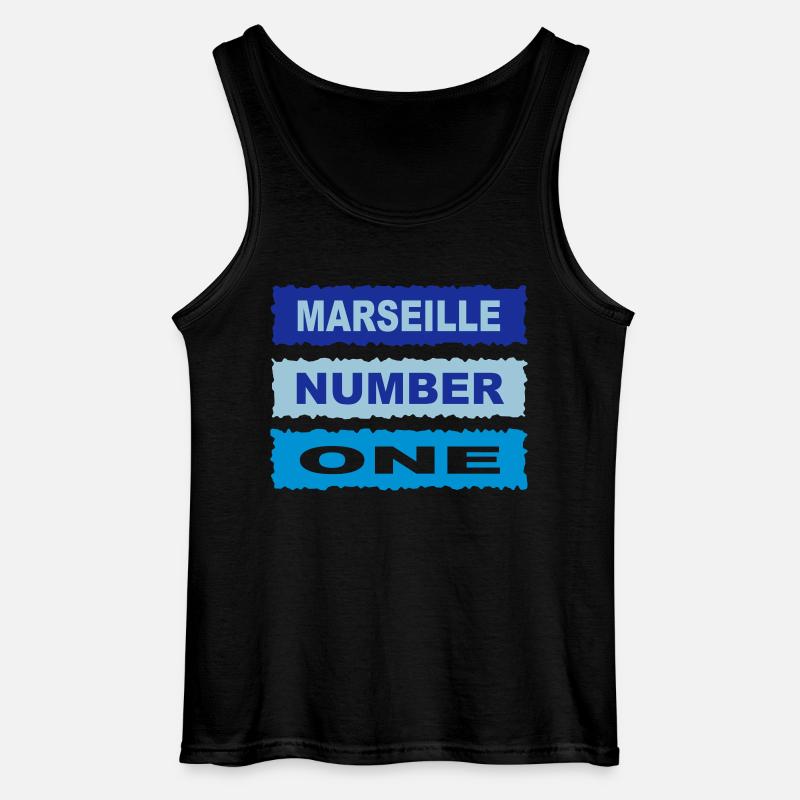 Marseille - Gildan Männer Tank Top - Schwarz