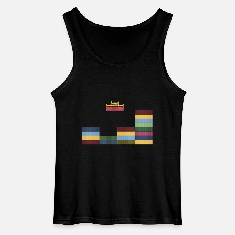 Kontener - Męski tank top Gildan - czarny